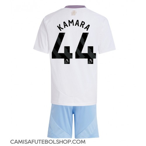 Camisa de time de futebol Aston Villa Boubacar Kamara #44 Replicas 2º Equipamento Infantil 2024-25 Manga Curta (+ Calças curtas)